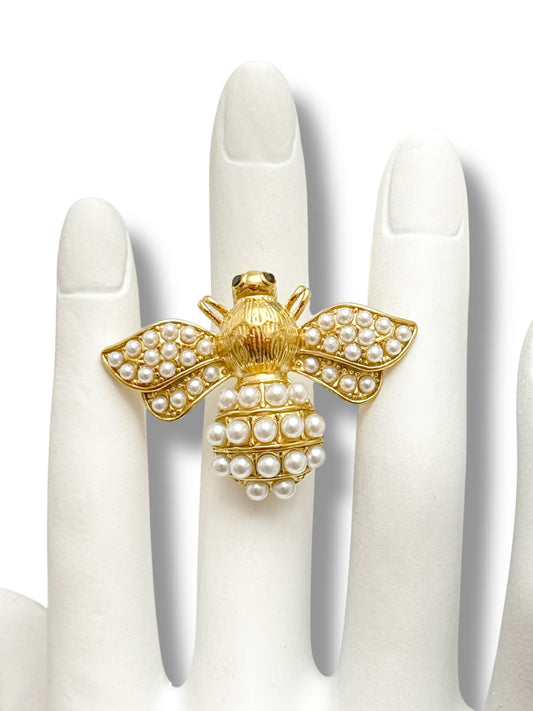 Bague Abeille Perle