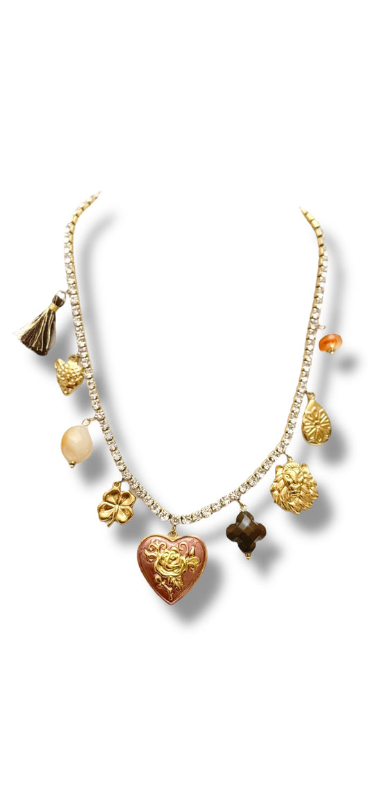 Collier Charms Cœur Royal