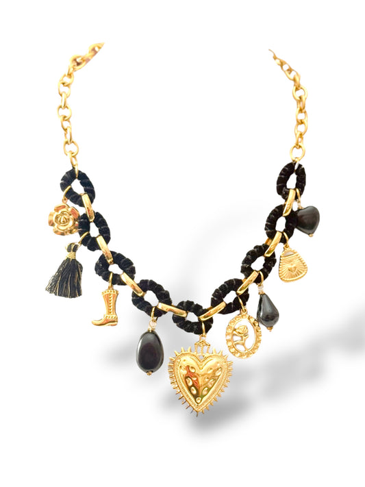 Collier Charms Cœur Sacré