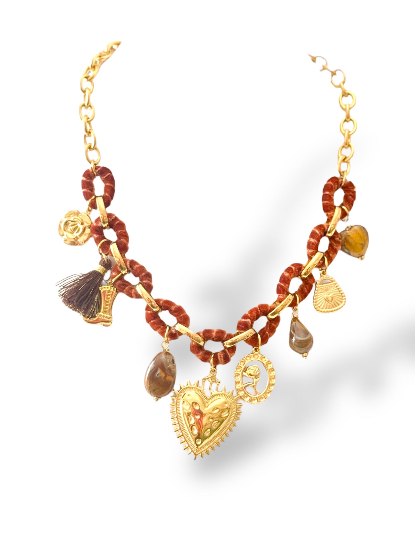 Collier Charms Cœur Sacré